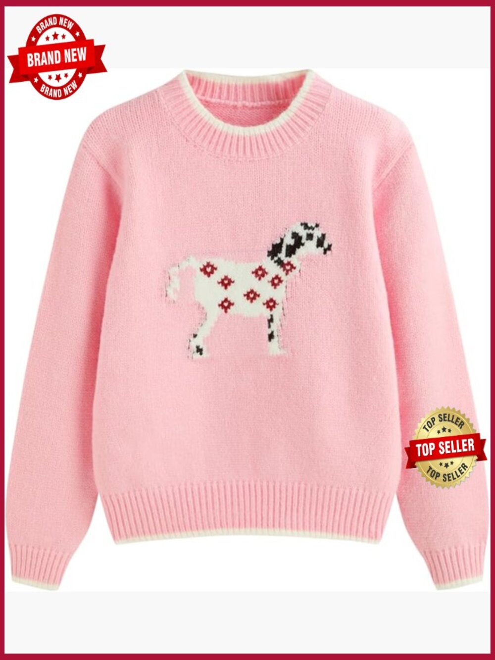 Long Sleeve Cropped Crewneck Graphic Pullover Sweater Fall